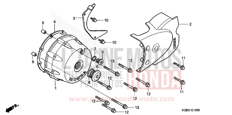 KURBELGEHAEUSEDECKEL, L. von Shadow VT125C CANDY GLORY RED-U (R101) von 1999